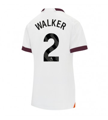 Manchester City Kyle Walker #2 Replika Udebanetrøje Dame 2023-24 Kortærmet